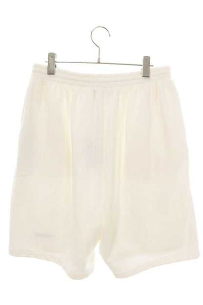 BALENCIAGA Logo Embroidery Sweat Shorts White Sweatshirt Size XS