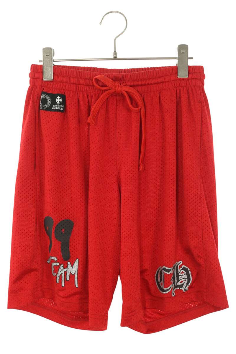 Chrome Hearts CH Print Mesh Shorts Red Pants Size S
