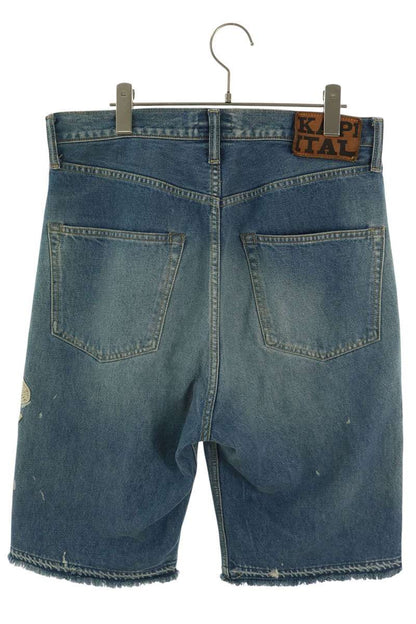 KAPITAL Bone Embroidery Denim Shorts Blue Size 32