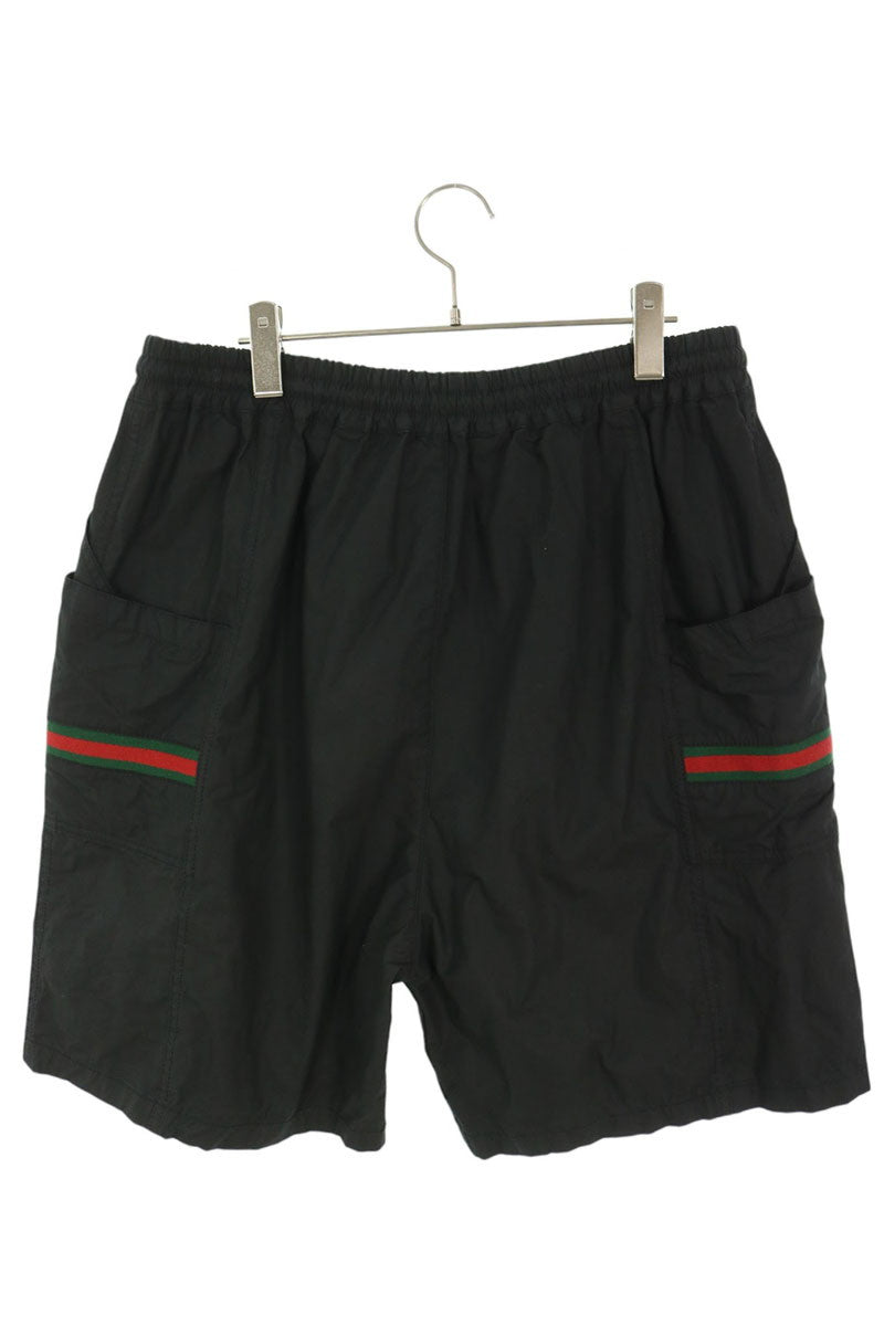 GUCCI Logo Sherry Line Cotton Shorts Black Size 48