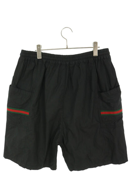 GUCCI Logo Sherry Line Cotton Shorts Black Size 48