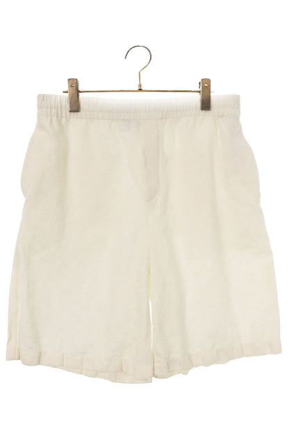 GUCCI GG Logo Pattern Linen Blend Shorts White Size 48