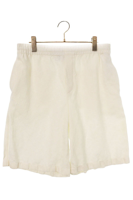 GUCCI GG Logo Pattern Linen Blend Shorts White Size 48