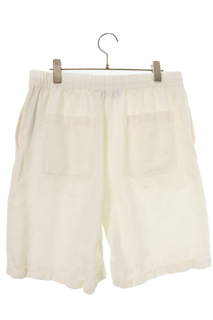 GUCCI GG Logo Pattern Linen Blend Shorts White Size 48