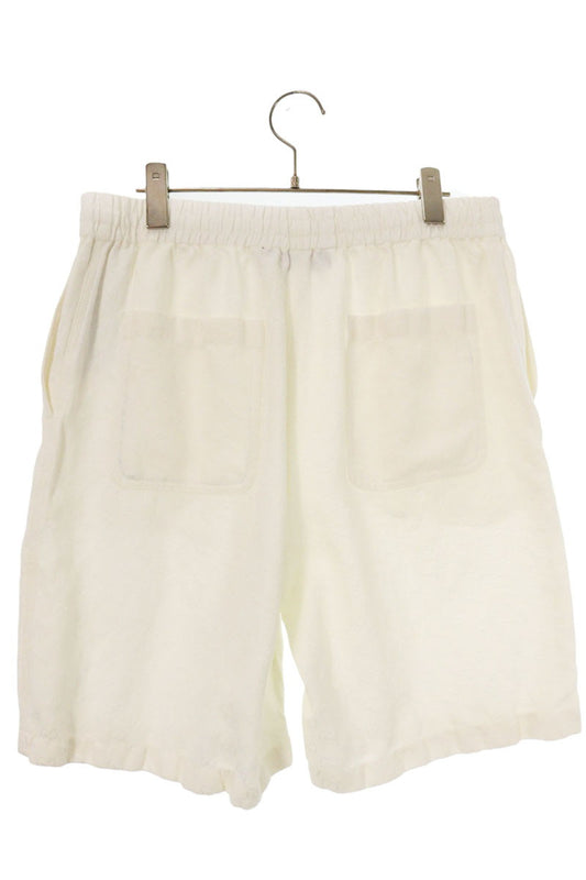 GUCCI GG Logo Pattern Linen Blend Shorts White Size 48