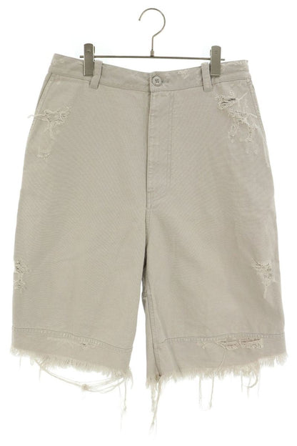 BALENCIAGA Distressed Shorts Beige Size XXS