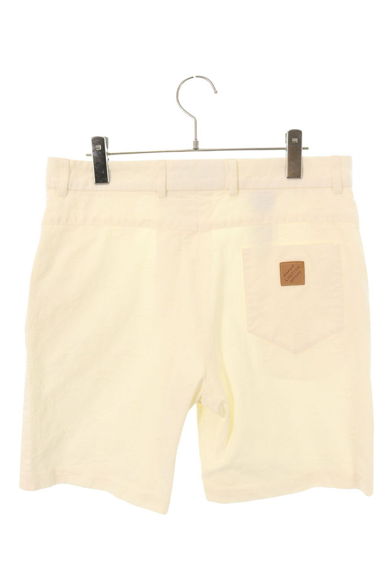 LOUISVUITTON Monogram Cotton Chino Shorts White Size 48