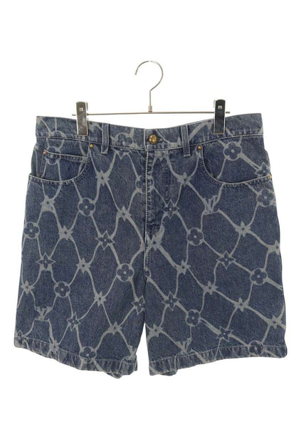 LOUISVUITTON Monogram Washed Denim Shorts Indigo Size 30