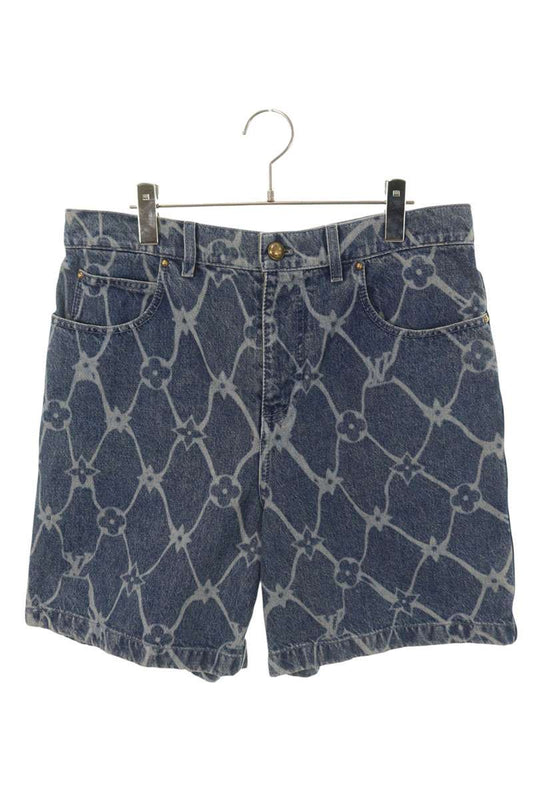 LOUISVUITTON Monogram Washed Denim Shorts Indigo Size 30