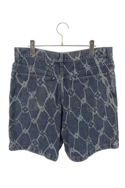 LOUISVUITTON Monogram Washed Denim Shorts Indigo Size 30