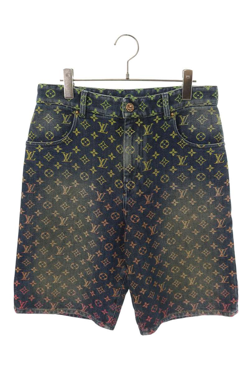 LOUISVUITTON Rainbow Monogram Denim Shorts Multi Size 28