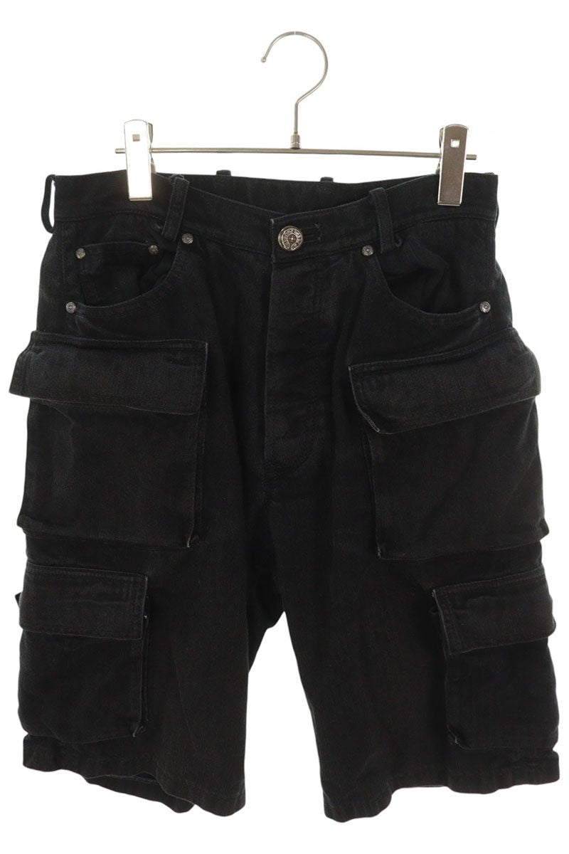 Chrome Hearts Fatigue Arch Logo Cargo Shorts Black Size 29