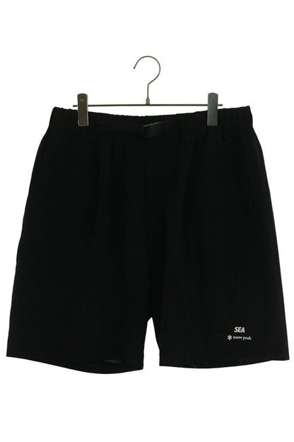 WIND AND SEA x Snow Peak Logo Print Shorts Black Size L