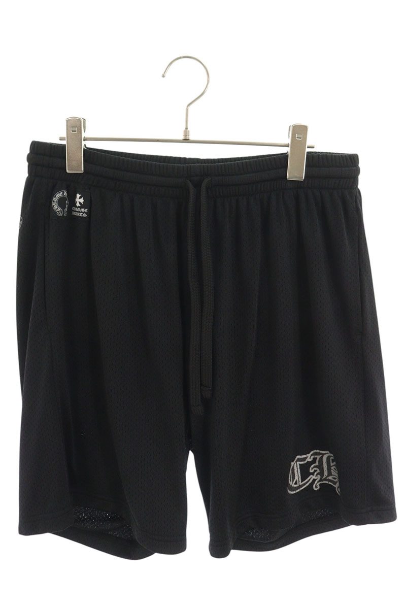 Chrome Hearts Black Mesh Varsity Nylon Half Pants Size L