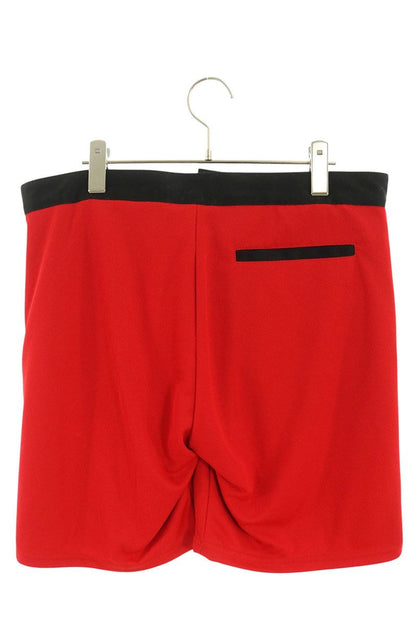 Chrome Hearts Chomper Leather Patch Shorts Red/Silver Size M