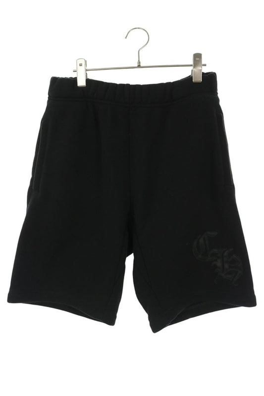 Chrome Hearts CH Logo Embroidered Shorts Black/Silver Sweatshirt Size M
