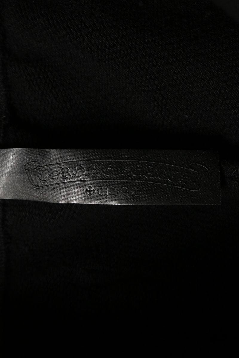 Chrome Hearts CH Logo Embroidered Sweat Shorts Black Sweatshirt Size M