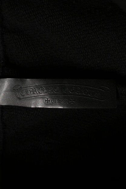 Chrome Hearts CH Logo Embroidered Sweat Shorts Black Sweatshirt Size M