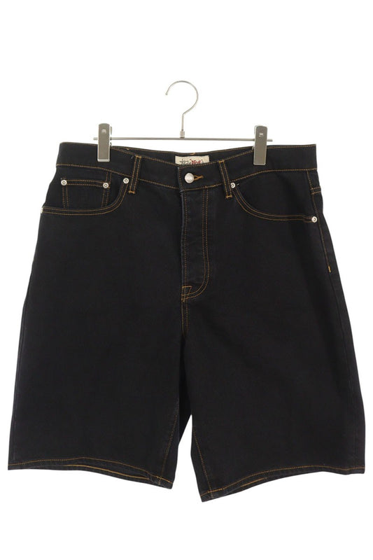 STUSSY Raw Denim Big Ol Shorts Black Button Fly Size 32