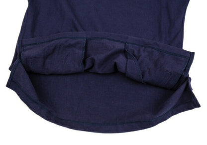 Y's for men Cotton Half-Zip High-Neck Long Sleeve Top Navy Size 3