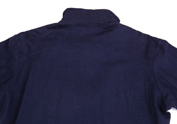 Y's for men Cotton Half-Zip High-Neck Long Sleeve Top Navy Size 3