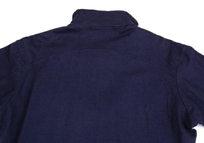 Y's for men Cotton Half-Zip High-Neck Long Sleeve Top Navy Size 3