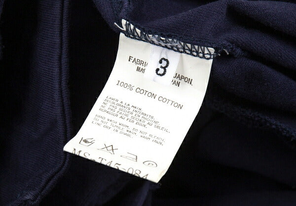 Y's for men Cotton Half-Zip High-Neck Long Sleeve Top Navy Size 3
