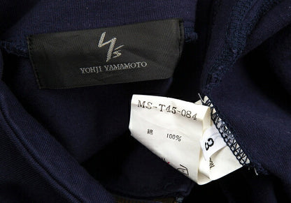 Y's for men Cotton Half-Zip High-Neck Long Sleeve Top Navy Size 3