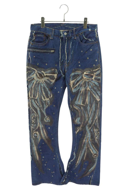 Acne Studios 24AW Print Denim Pants Blue Size 48