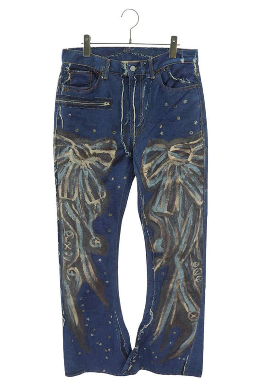 Acne Studios 24AW Print Denim Pants Blue Size 48