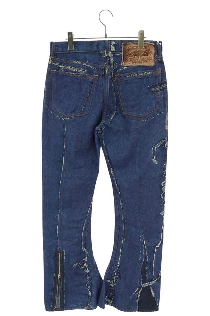 Acne Studios 24AW Print Denim Pants Blue Size 48