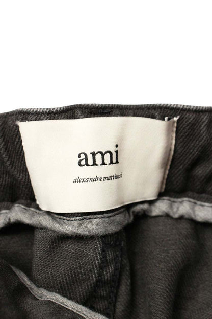AMI Wide Denim Pants Black Size 31