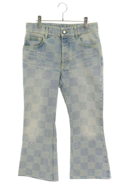 LOUISVUITTON 24SS Damier Bootcut Denim Pants Indigo Size 13