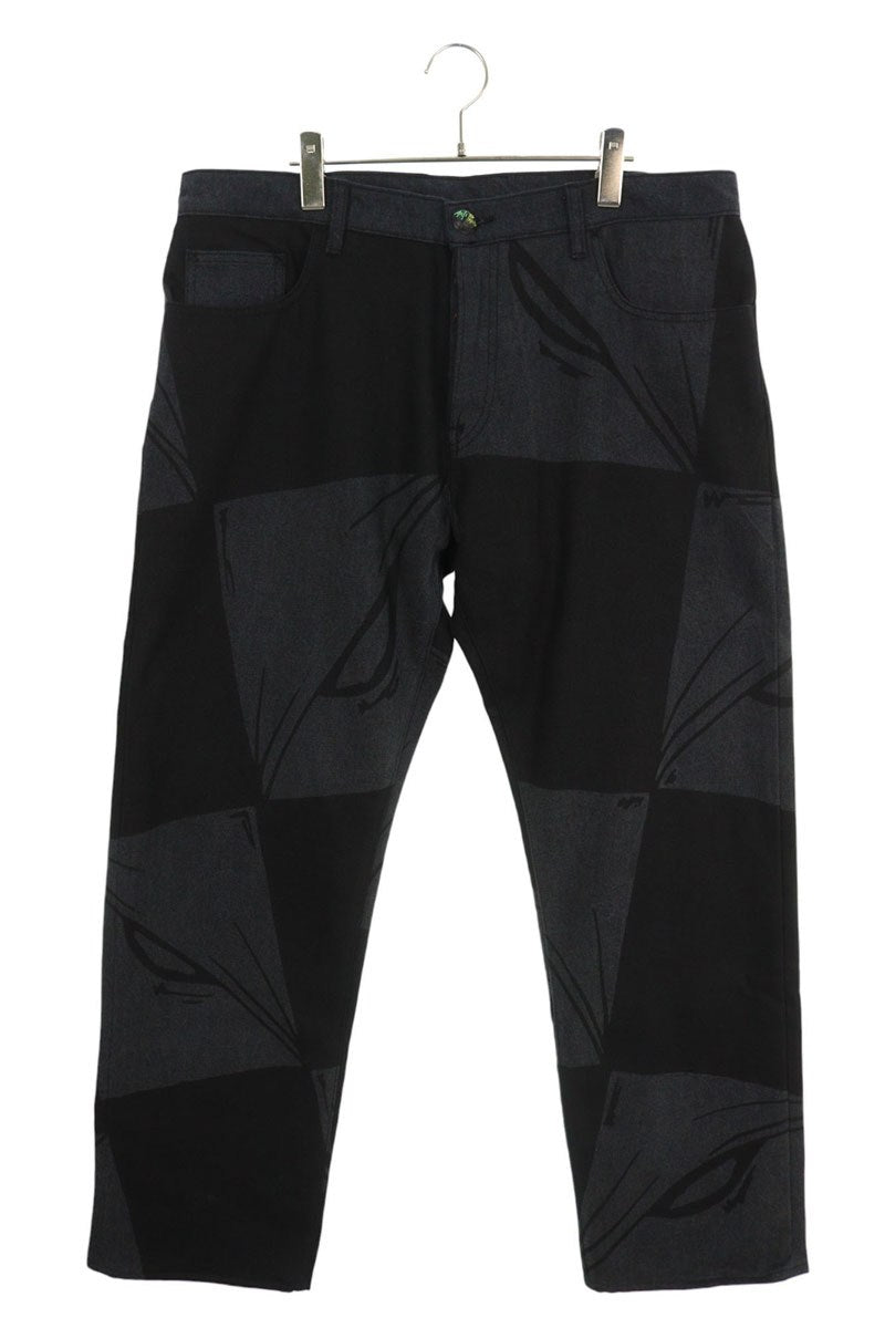 ANTI PROMO 99EYES Graphic Denim Pants Black Size 36