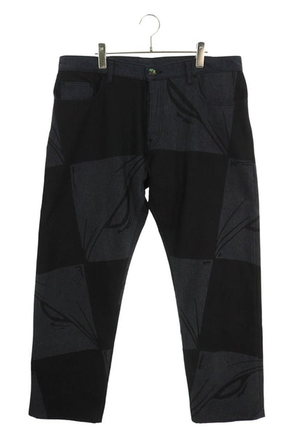 ANTI PROMO 99EYES Graphic Denim Pants Black Size 36