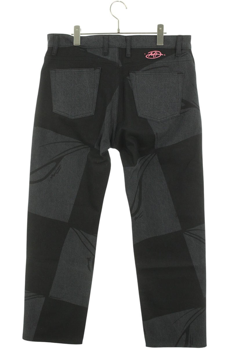 ANTI PROMO 99EYES Graphic Denim Pants Gray & Multi Size 34