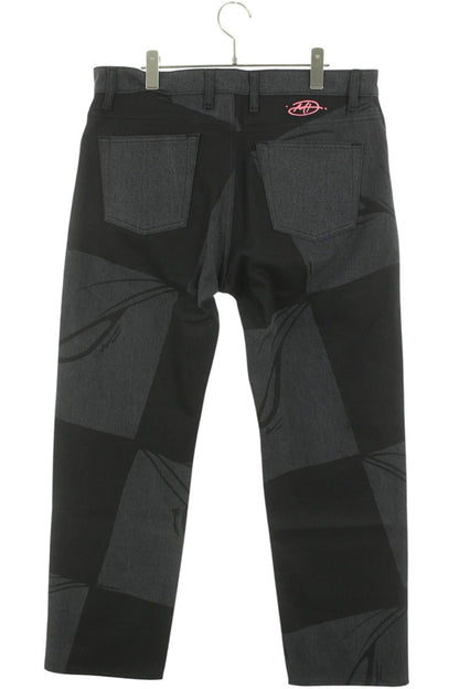 ANTI PROMO 99EYES Graphic Denim Pants Gray & Multi Size 34