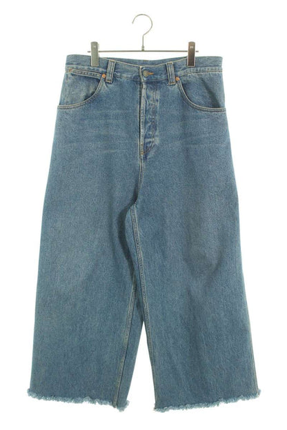 GUCCI 24SS Blue Cotton Baggy Denim Pants Size 34