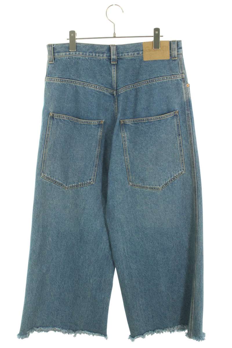 GUCCI 24SS Blue Cotton Baggy Denim Pants Size 34