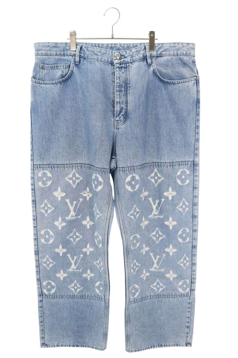 LOUISVUITTON Monogram Skate Denim Pants Indigo Size 30