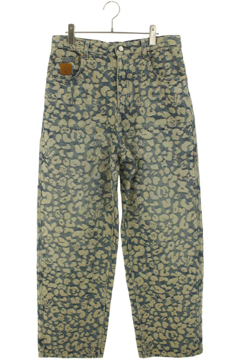 LOUISVUITTON Jacquard Workwear Denim Pants Indigo Size 30