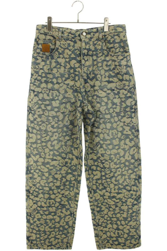 LOUISVUITTON Jacquard Workwear Denim Pants Indigo Size 30