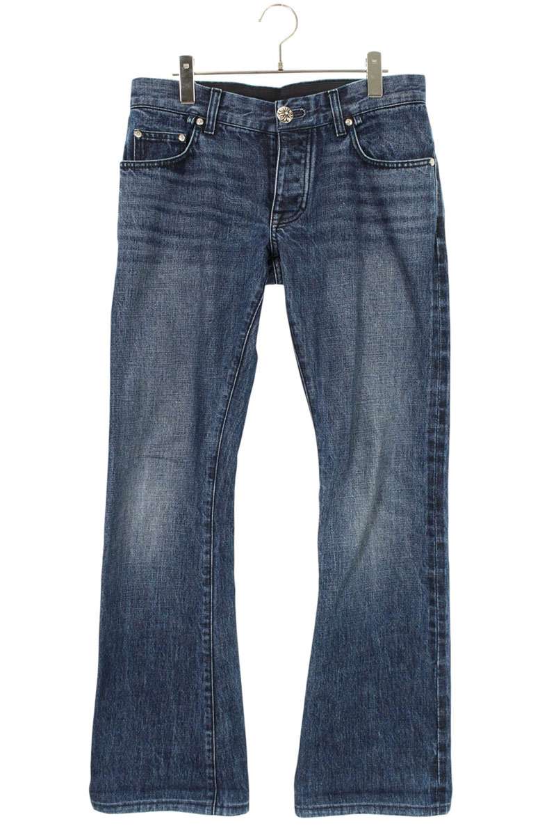 Chrome Hearts Cross Ball Button Flare Denim Indigo Size 31