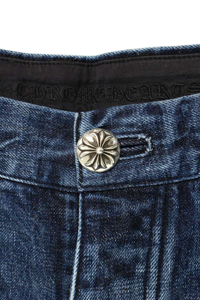 Chrome Hearts Cross Ball Button Flare Denim Indigo Size 31