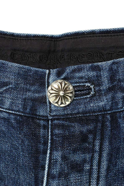 Chrome Hearts Cross Ball Button Flare Denim Indigo Size 31