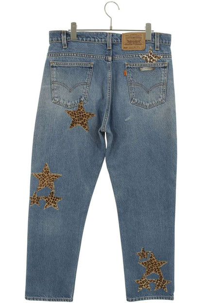 Chrome Hearts U VNTG JEAN BL ORNG TAB Cross Patch Size 32