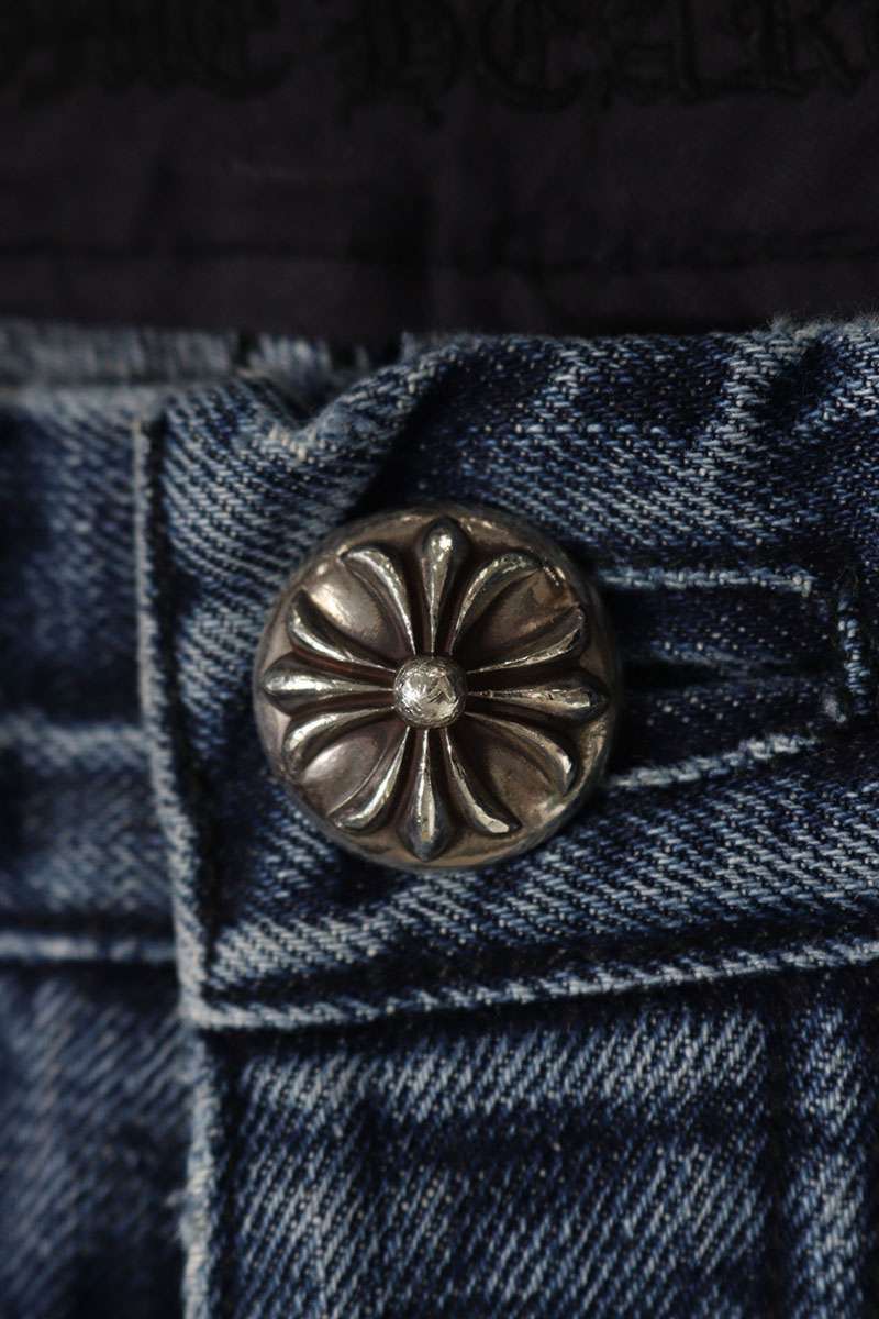Chrome Hearts DNM PANTS CRS BTN INDIGO Washed Denim Size 32