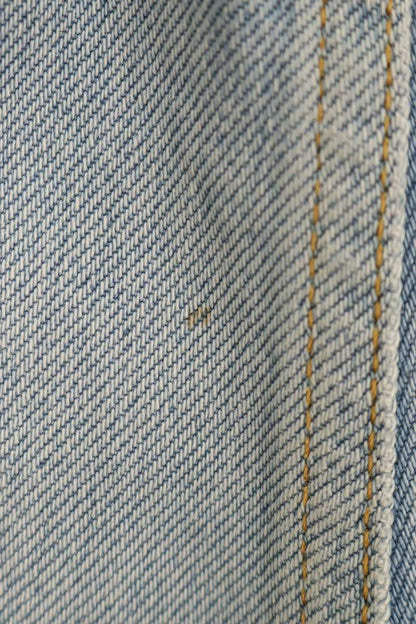 Palm Angels Distressed Denim Pants Blue x Gold Size 31