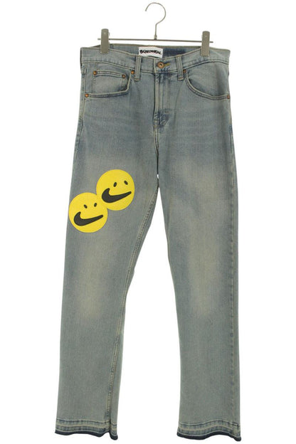 BYROWEN Smile Patch Denim Pants Blue Size 30
