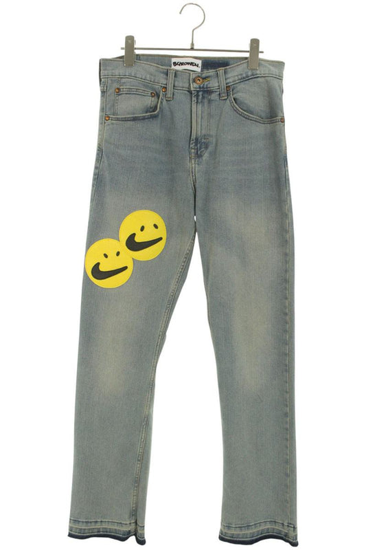 BYROWEN Smile Patch Denim Pants Blue Size 30
